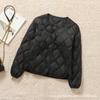 2024 Nuevo Forro Manga Larga Chaqueta de Plumón para Mujer Rombos Ajustada Talla Extra Plumón de Pato Blanco Cálida Chaqueta de Otoño e Invierno