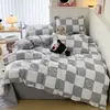 Capa de Colcha de Algodão Lavável Nanjiren Peça Única Capa de Colcha Conjunto de Quatro Peças Capa de Colcha Lavável à Máquina Conjunto de Três Peças para Cama Universal para Todas as Estações