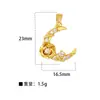 Venda quente transfronteiriça cobre microincrustado zircônia banhado a ouro real 18k pingente de coroa letra acessórios estilo ins 26 letras em inglês
