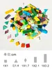Mosaico de Recortes de Lámina de Mica Vidrio de Colores Translúcido Transparente Fragmentos Irregulares Hecho a Mano