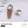 Arte de uñas Pila de cristal Luz de diamante Lujo super brillante Forma de corazón Rectangular Ángulo recto Incrustado a mano Decoraciones de uñas de perla al por mayor