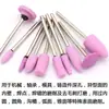 Cabezal de Rectificado Cerámico de Vástago de 2.35mm, Rueda de Pedernal, Muela Abrasiva, Cabezal de Rectificado de Corindón, Adecuado para Pulir Varios Materiales Metálicos, Rojo