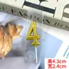 Vela Digital Dourada Tuhao Ouro Vela de Aniversário Aniversário Casamento Crianças Ano Velho Mesa de Sobremesa Decoração de Bolo Plug-in