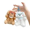 Chaveiro de pelúcia de cachorro artista original fofo e calmante, pingente de boneco de apertar calmante