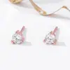 Pendientes Redondos de Circonita con Tres Garras Estilo Coreano para Mujer, Pendientes Mini Simples de Moda, Pendientes y Pequeños Accesorios de Temperamento al por Mayor