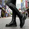 Botas de cavaleiro femininas de cano alto, novo estilo outono 2026, tamanho pequeno, botas de cano alto, botas femininas estilo Martin, botas longas
