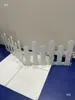 Painéis de Plástico Branco para Cerca com Pontas Afiadas e Arredondadas, Divisórias Móveis, Cercas de Jardim, Envolventes Decorativas para Base de Árvore de Natal