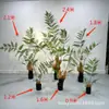 Planta Samambaia Macaco Dourado Simulada em Vaso Decoração de Paisagem de Samambaia Chinesa Árvore Falsa Planta Verde Bonsai Enfeites de Samambaia Macaco Dourado