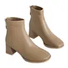 Botines Franceses para Mujer Botas Adelgazantes 2026 Nuevo Otoño Invierno Botines Chelsea de Media Caña Botas Martin Tacones Altos con Felpa
