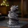 Adorno de Mascota de Té de Arcilla Púrpura del Año Nuevo del Dragón para la Riqueza y la Prosperidad, Diseño de Dragón Dorado, Juego de Té Creativo, Adecuado para la Decoración de la Mesa de Té