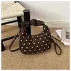 Bolso Pequeño de Mano con Puntos Simples para Mujer 2026 Otoño Nuevo Estilo Moda Bolso Nube Fruncido Popular Personalidad Bolso Cruzado