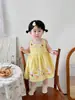 Falda de Niña Verano Algodón Puro Vestido Princesa 2025 Nuevo Estilo Vestido Chaleco para Niña Bebé Vestido Elegante para Bebé
