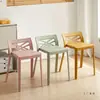 Taburete de Plástico Extra Grueso para Uso Doméstico, Moderno y Sencillo, Apilable, Adecuado para Sentarse Largo Tiempo, Banco para Mesa de Comedor, Silla Taburete Redonda Alta