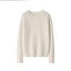 Jersey de Cachemira para Mujer de Cuello Redondo a la Moda con Patrón Cuadrado de Color Claro, Corte Slim, para Viajeras, Nuevo Suéter de Punto para Otoño e Invierno