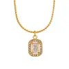 Collar tipo gargantilla de acero de titanio chapado en oro de 18 quilates con colgante de corazón de circón estilo francés, estrella del cielo estrellado, simple y versátil