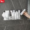 Estante de Almacenamiento para Baño con Ventosa, Estante de Almacenamiento y Organización de Acero Inoxidable Montado en la Pared sin Perforaciones para Inodoro, Baño, Lavabo