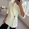 Venda Quente Transfronteiriça Minimalista Luxo Leve Jaqueta Blazer para o Dia a Dia Fluida Emagrecedor Temperamento Manga Longa Blazer Casual Feminino