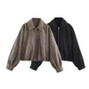 Ropa de mujer transfronteriza 2026 Moda europea y americana casual simple de corte holgado con cremallera chaqueta softshell para mujer F612777