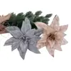 Ventas directas del fabricante: Flores navideñas transfronterizas, flores artificiales, flores de terciopelo, adornos para árbol de Navidad, accesorios para corona de vid, decoraciones