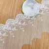Encaje Malla Borde de Encaje Bordado por Computadora Seda de Leche Accesorios para Ropa de Mujer Malla Bordado Encaje Fabricante Mayorista