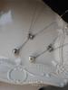 Princesa Ana plata esterlina exquisito ligero lujo circonita lazo collar cadena clavícula en forma de Y Perla Shijia