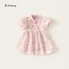 M bem-estar não reembolsável vestido de primavera e verão para meninas vestido de princesa infantil saia tesouro feminina liquidação de roupas infantis de verão Huzhou