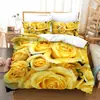 Amazon transfronterizo tres piezas flor de amor impresión digital 3D ropa de cama comercio exterior Fábrica de Textiles para el Hogar al por mayor