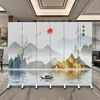 Nova Divisória de Tela Estilo Chinês para Sala de Chá com Paisagem, Escritório, Centro de Bem-Estar, Clínica, Painel Divisório Dobrável, Impermeável para Apartamentos Pequenos