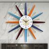 Reloj de Pared Nórdico Sala de Estar Sentido Avanzado Moderno Simple Pintura Decorativa Reloj Creativo Hierro Luz Lujo Reloj Explosiones Transfronterizas