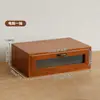 Caja de Almacenamiento de Escritorio Soporte Elevado para Computadora Pantalla Caja de Madera Estante de Almacenamiento para Artículos Varios de Escritorio Estilo Cajón Madera Vintage
