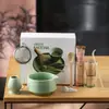 Batidor de Té de Bambú Morado y Bambú Blanco con Mango Largo, 80 Púas, Cepillo para Batir Matcha, Herramientas para Matcha, Juego de Té para Ceremonia del Té Japonesa