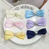 Accesorios Hechos a Mano de Poliéster-Algodón Estilo Coreano con Perlas y Doble Lazo para el Cabello, Decoraciones para Zapatos y Sombreros, Ropa de Bebé, Accesorios Semi-Terminados para Mascotas