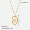 Colar Novo Estilo Transfronteiriço Pingente de Resina Flor Seca Estilo Francês Retrô Estilo Floresta Estilo Pastoral Colar Pequeno Floral de Aço de Titânio para Mulheres