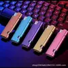 Isqueiro Novo Descartável à Prova de Vento Chama Aberta Personalizado Impresso Chama Azul Reto Durável Metal