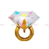 Nuevo Globo Globo de Anillo de Diamante de Color Grande Fiesta de Boda Día de San Valentín Chino Decoración de Confesión Arreglo Globo de Película de Aluminio Venta al por Mayor