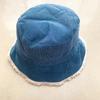 Chapéu de pescador logo personalizado impressão bordado usável dos dois lados veludo cotelê lã de cordeiro chapéu balde comércio exterior chapéu bacia atacado