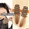 Pente de escova de pinha para alisar cabelos de mulheres, ferramenta de modelagem de cabelo fofo 2 em 1, pente com cabeça para cuidados com os cabelos e massagem