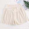 Roupa de Maternidade Calças de Maternidade Leggings Shorts Curtos Shorts de Segurança Anti-Exposição Seda Gelada Canelados Calças de Maternidade de Verão para Mulheres
