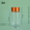 Frasco Plástico de Boca Larga com Tampa UV Transparente Garrafa Pequena de Medicamento de Poliéster PET 30ml Frasco Dosador para Suplementos de Saúde Frasco de Embalagem Sólida