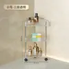 Carrito de baño con ruedas, estante de almacenamiento para mesita de noche de dormitorio, estante para aperitivos para espacios estrechos, estante de almacenamiento de varios niveles de pie