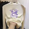 Camiseta térmica de forro polar con cuello semi-alto para niños para otoño e invierno, capa interior cálida para niñas, camiseta de manga larga con forro polar para niños mayores, estilo moderno