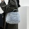 Bolso bandolera de alta gama Otoño e Invierno Nuevo Coreano Felpa de Zorro de Alto Valor Gran Capacidad Simple Atmosférico Versátil Estilo Occidental