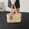 Bolso de Axila para Mujer, Bolso de Hombro Versátil Nuevo, Bolso de Algodón Relleno, Gran Capacidad, Bolso Tote de Mano a la Moda, Bolso de Moda