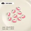 Aretes de Cuentas Acrílicas de Cereza y Manzana de Dibujos Animados Lindos para Manualidades Cadena para Teléfono Llavero Accesorios Hechos a Mano para Agujero Recto