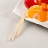 Fabricante de Palitos de Dente de Bambu de Cabeça Dupla Atacado Sacola Descartável Palito de Fruta Casa Hotel Hotel Supermercado Palito Listrado