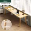 Mesa Dupla, Mesa Longa com Pés de Madeira Maciça, Mesa Estreita Contra a Janela e a Parede, Mesa de Escritório, Mesa para Computador, Mesa de Trabalho, Quarto de Casa