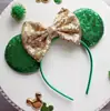 Novo adereço de cabeça para festival irlandês Faixa de cabeça de cor sólida de São Patrício Faixa de cabeça clássica com nó de laço do Mickey