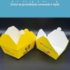 Caixa de Embalagem para Frango Frito, Embalagem Comercial para Panificação, Caixa de Cartão Branco de Qualidade Alimentar, Caixa para Presente Asas Grelhadas, Design Personalizado com Encaixe