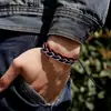 Comercio exterior exportación joyería joyería pequeña al por mayor pulsera de piel de vaca tejida pulsera de cuero vintage pulsera para hombres y mujeres