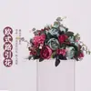 Flor Artificial Huajia Guía de Camino de Boda Bola de Flores Decorativa Rosa Peonía Hortensia Columna Romana Candelabro Decoración de Mesa